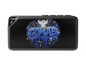 Altavoz Bluetooth GOMAB de Jabba con diseño pixelado azul