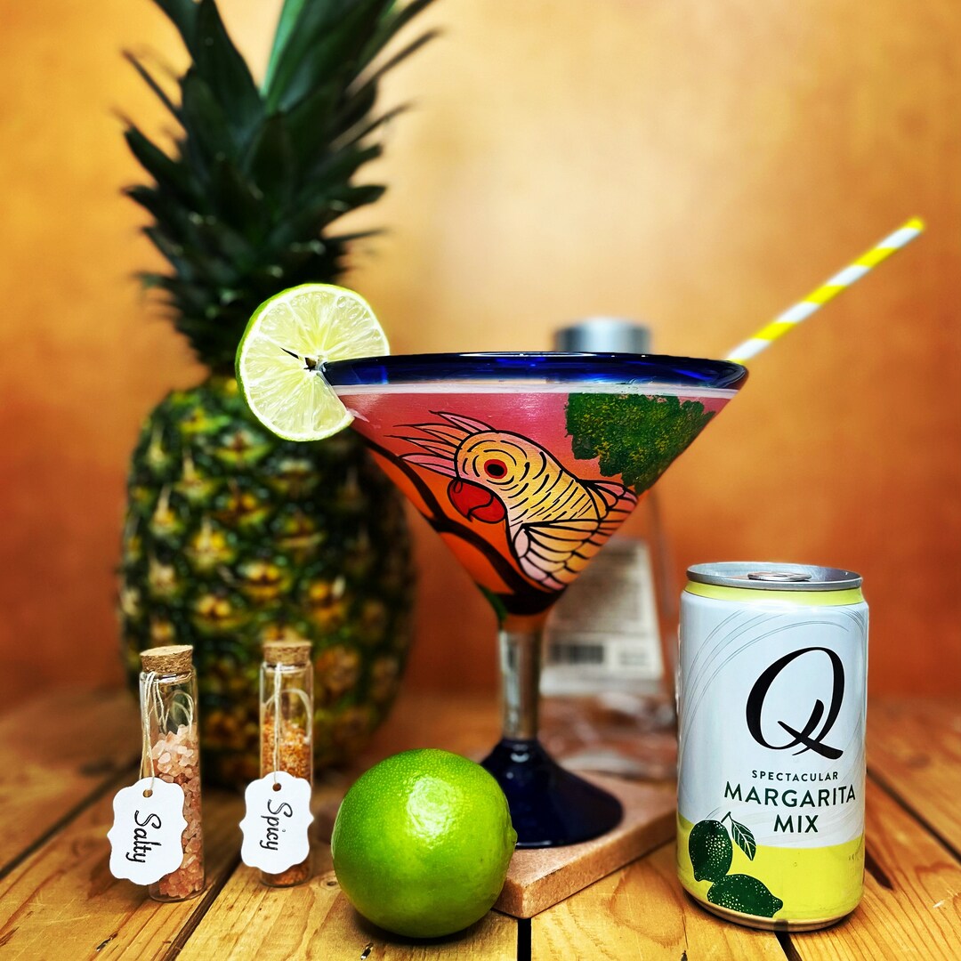 Margaritaville Margarita Gift Set Hand Painted Margarita Etsy