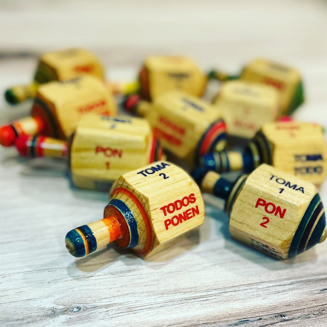 Toma Todo Pirinola Mexican Spinning Top Game, Mexican Fiesta Themed