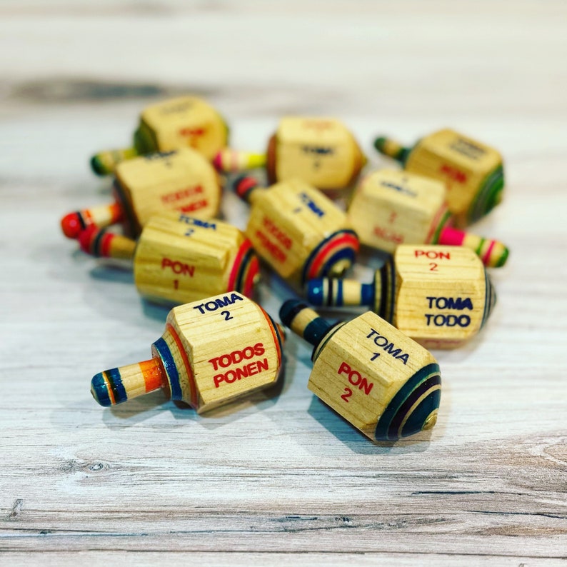 Toma Todo Pirinola Mexican Spinning Top Game, Mexican Fiesta Themed
