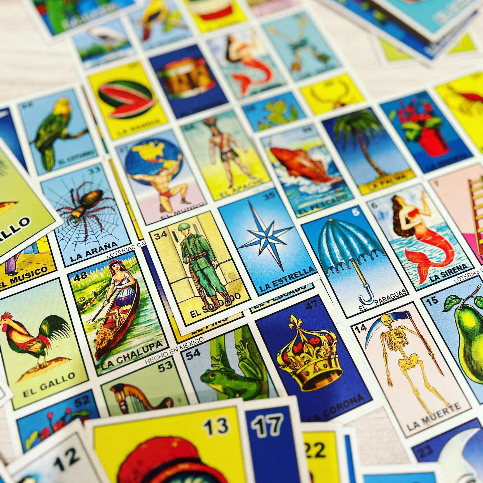 Loteria Mexicana, Mexican Bingo Game, Loteria Game Set With 10 Game