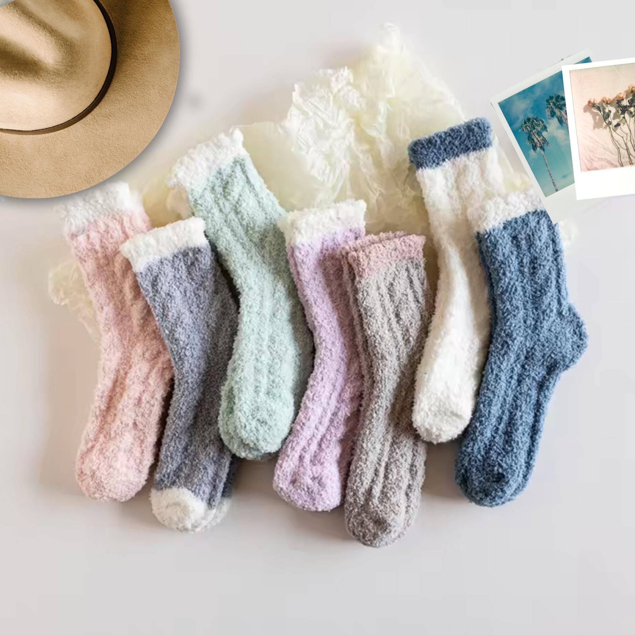 Cute fuzzy socks for women discount