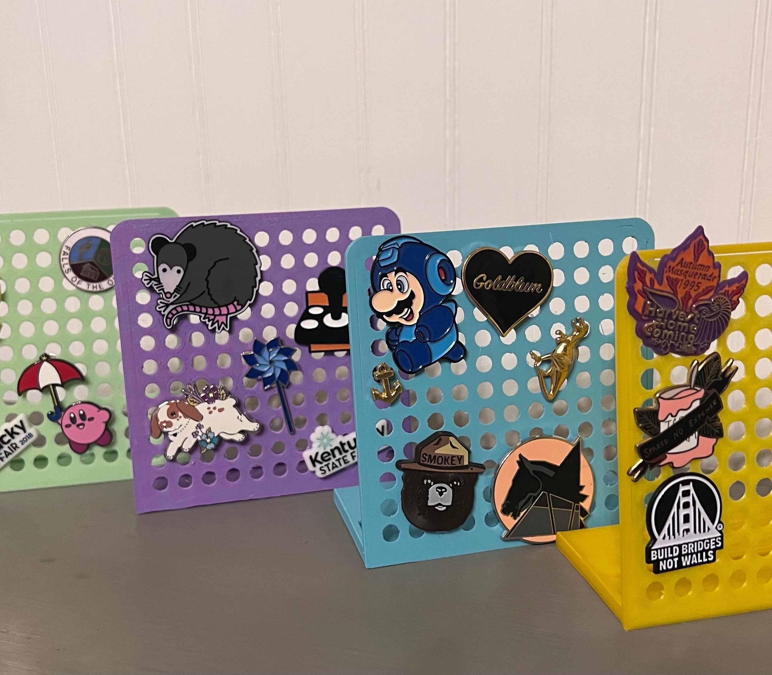 Enamel Pin Board Display for Pin Collectors hexagon Wall Mount Enamel Pin  Display / Pin Holder for Your Pin Collection various Colors 