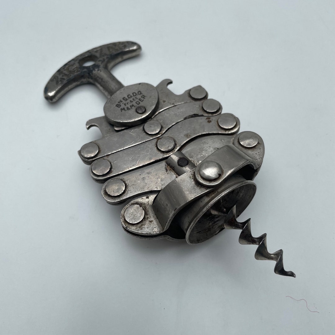 Vintage Zigzag Corkscrew French Wine Opener Etsy