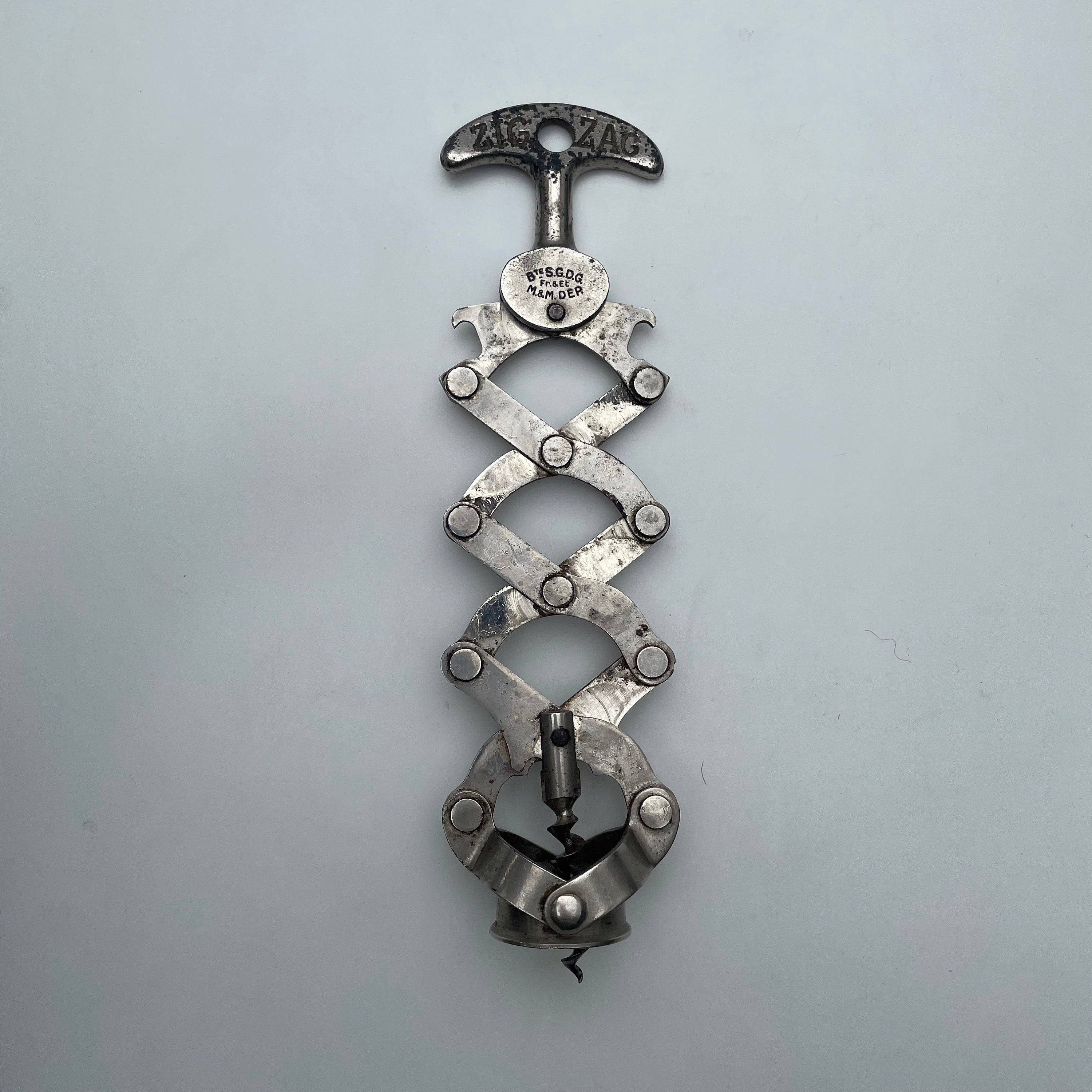 Vintage Zigzag Corkscrew French Wine Opener Etsy