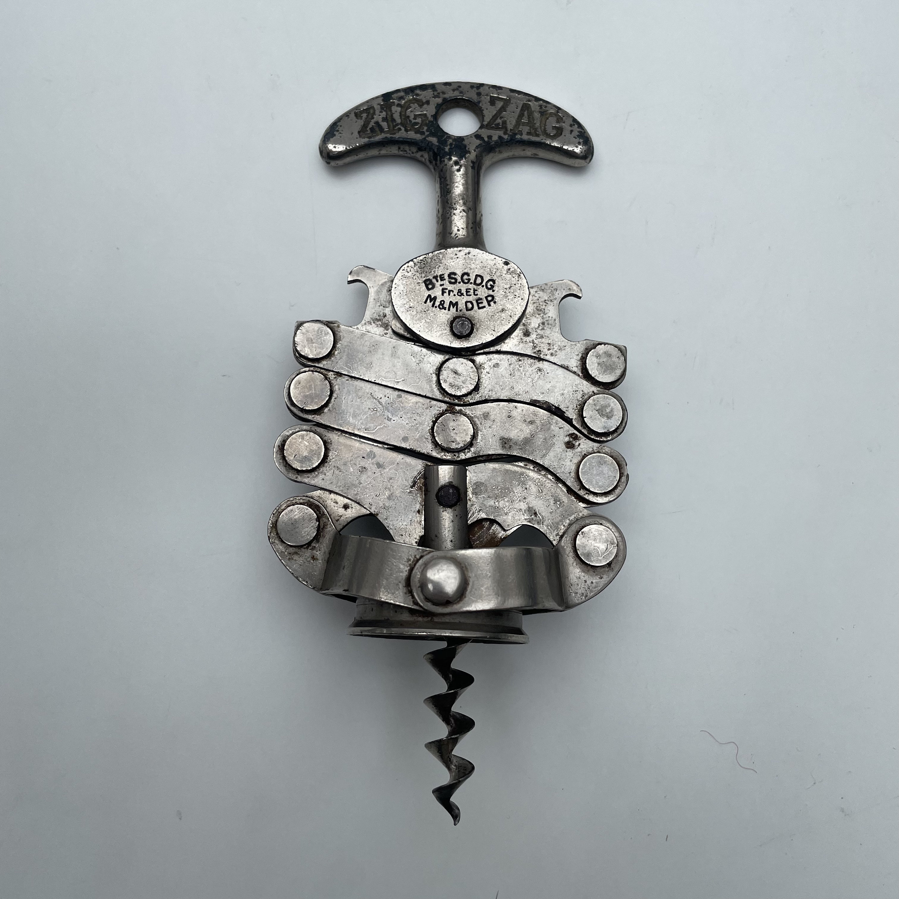 Vintage Zigzag Corkscrew French Wine Opener Etsy