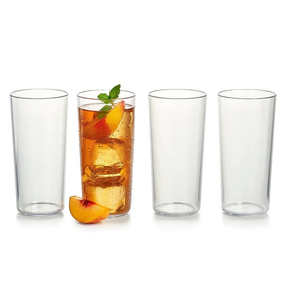 Tupperware CLEARLY ELEGANT Tumblers Set of 4 