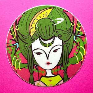 Kawaii Tangerine Princess Sticker