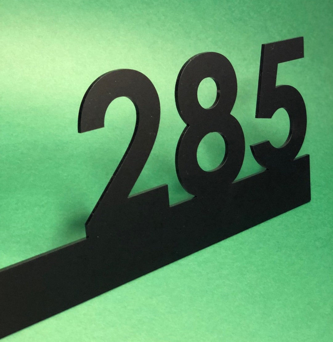 Acrylic House Number Sign W/o Street Name Etsy