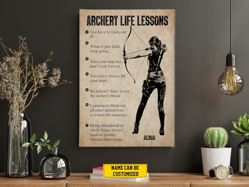 Archery Life Lessons Poster: Personalized Archery Gift - Etsy
