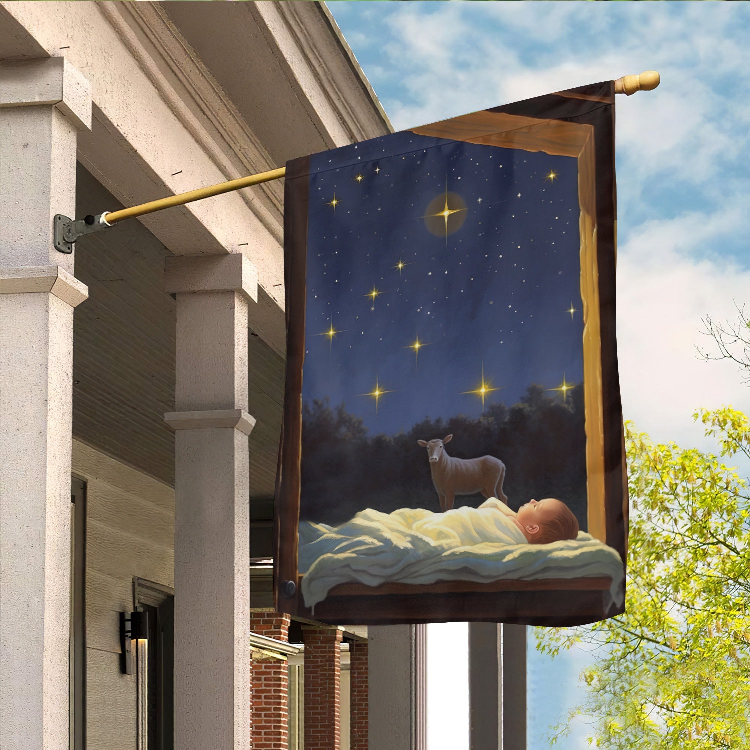 African Birthday Boy Jesus Garden Flag Afro Christmas DT03