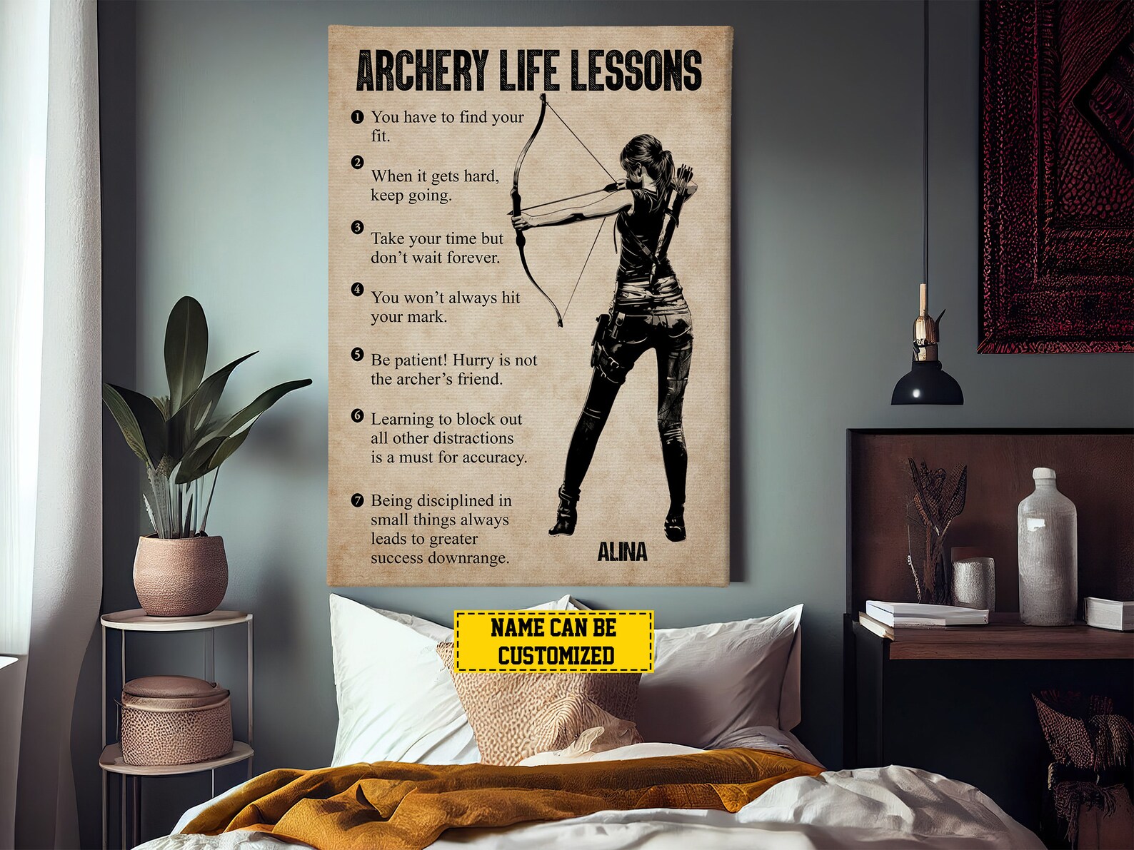 Archery Life Lessons Poster: Personalized Archery Gift - Etsy
