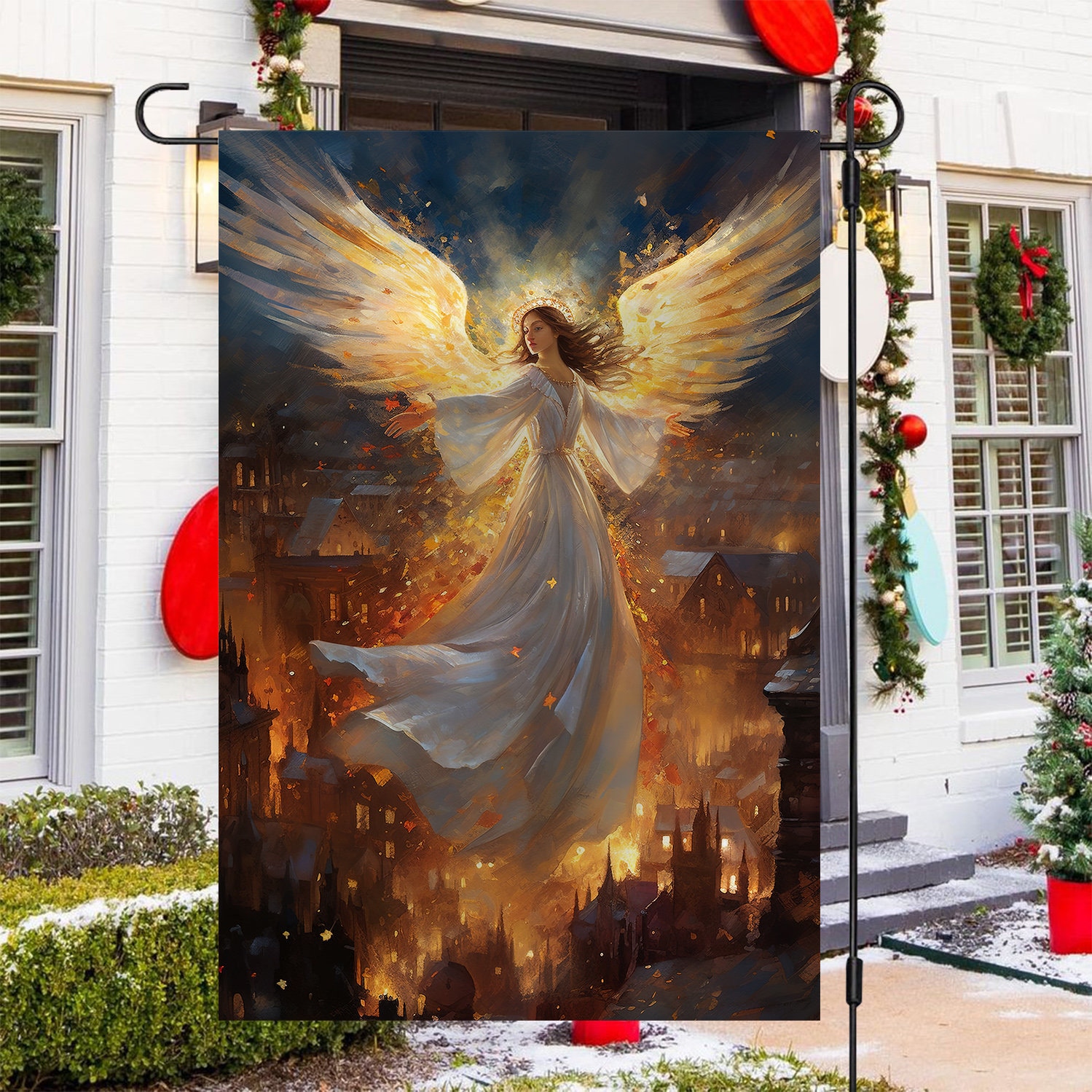 Outdoor angel christmas decorations deals