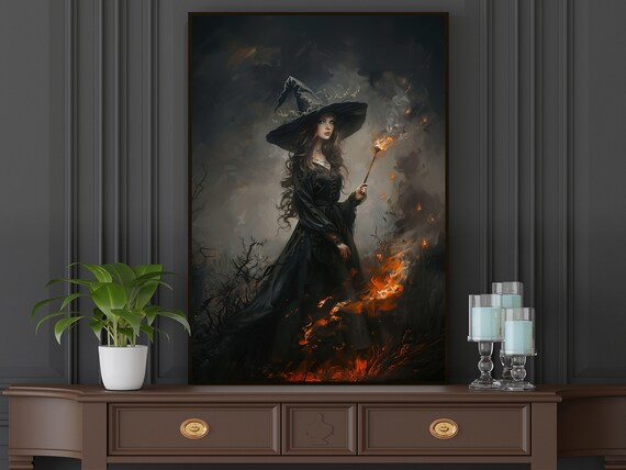 Aazon.co: UDNADKEX Witch Coffee Bar Hanging Sign Decor, Witches Brew