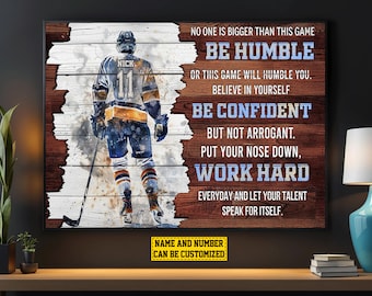 Personalized Hockey Life Lessons Canvas Print - Gift for Hockey Player