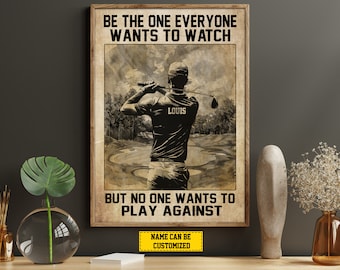 Personalized Golf Motivation Canvas Print: Golf Poster Gift