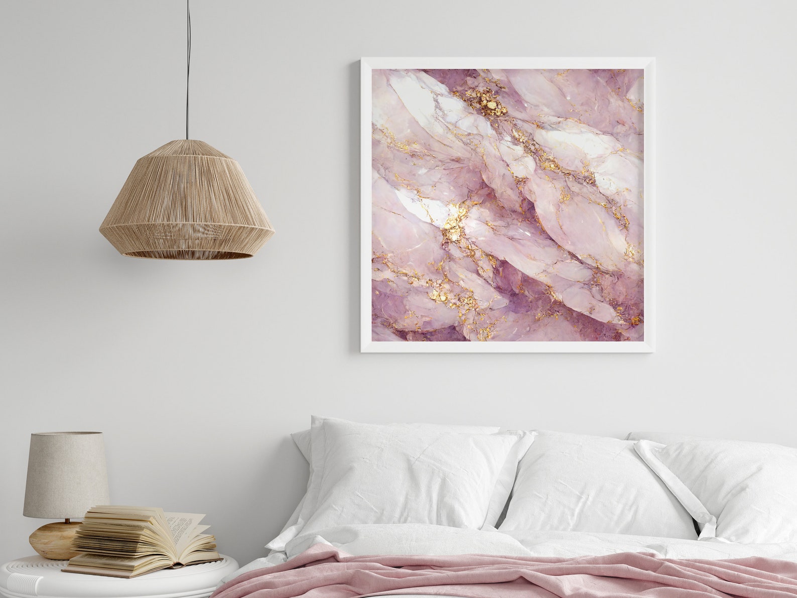 Blush Pink Marble Abstract Art, Pink and Gold Marble, Gold Flecks, Pink ...