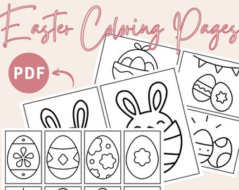 Printable Easter Coloring Pages for Kids | Fun Easter Activity PDF | Coloring Sheets Easter Printable for Kids | Easter Games Eggs Bunny