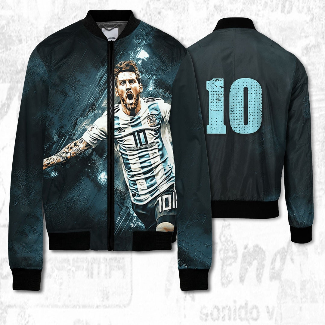 Messi Number 10 Argentina Vintage Jacket Bomber Trending 2022 Etsy