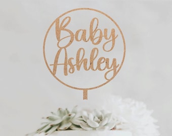 Custom Baby Shower Cake Topper, Custom Cake Topper, Baby Name Cake Topper, Personalized Name Cake Topper, Baby Cake Topper, Wood Cake Topper