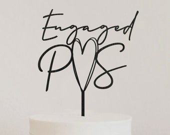 Custom Engaged Wedding Cake Topper. Mr Mrs Personalized Cake Topper, Cake Topper for Party, Wedding, Anniversary