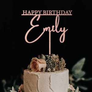 Alles Gute zum Geburtstag Cake Topper, benutzerdefinierte Cake Topper Name, personalisierte Name Cake Topper, Happy Birthday Cake Decor