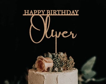 Happy Birthday Custom Cake Topper, Custom Cake Topper Name, Personalized Name Cake Topper, Happy Birthday Cake Decor