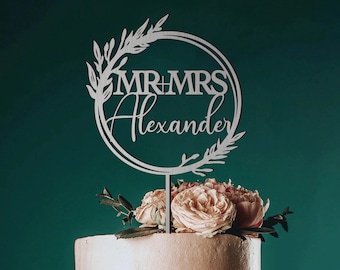 Rustikale Hochzeitstorte Topper Kranz, Hochzeitstorte Topper für Hochzeiten, Hochzeitsgeschenk Cake Topper