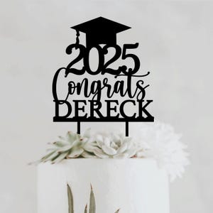 2025 Graduation Cake Topper Custom, Graduation Cap Cake Topper Personalized, Graduation Gift Topper