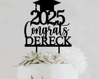 2025 Graduation Cake Topper Custom, Graduation Cap Cake Topper Personalized, Graduation Gift Topper