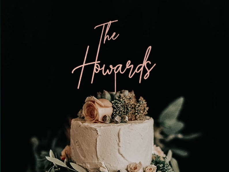Décoration de gâteau de mariage personnalisée rustique, décoration de gâteau personnalisée pour mariage, décoration de gâteau M. et Mme Metalic Rose Gold