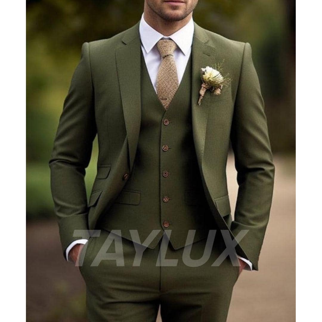 サルトリア　リング　オリーブ色アイリッシュリネン　グリーンリネンスーツ サルトリア リング オリーブ色アイリッシュリネン グリーン