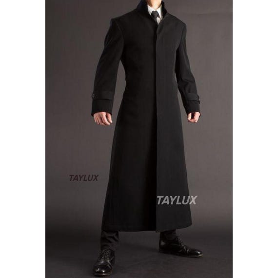 Black Assassin Cosplay Trench Coat for Men | Long Gothic Matrix