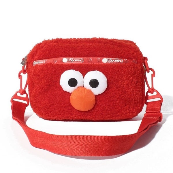 Sac bandoulière duveteux Elmo Cookie Monster Sesame Street