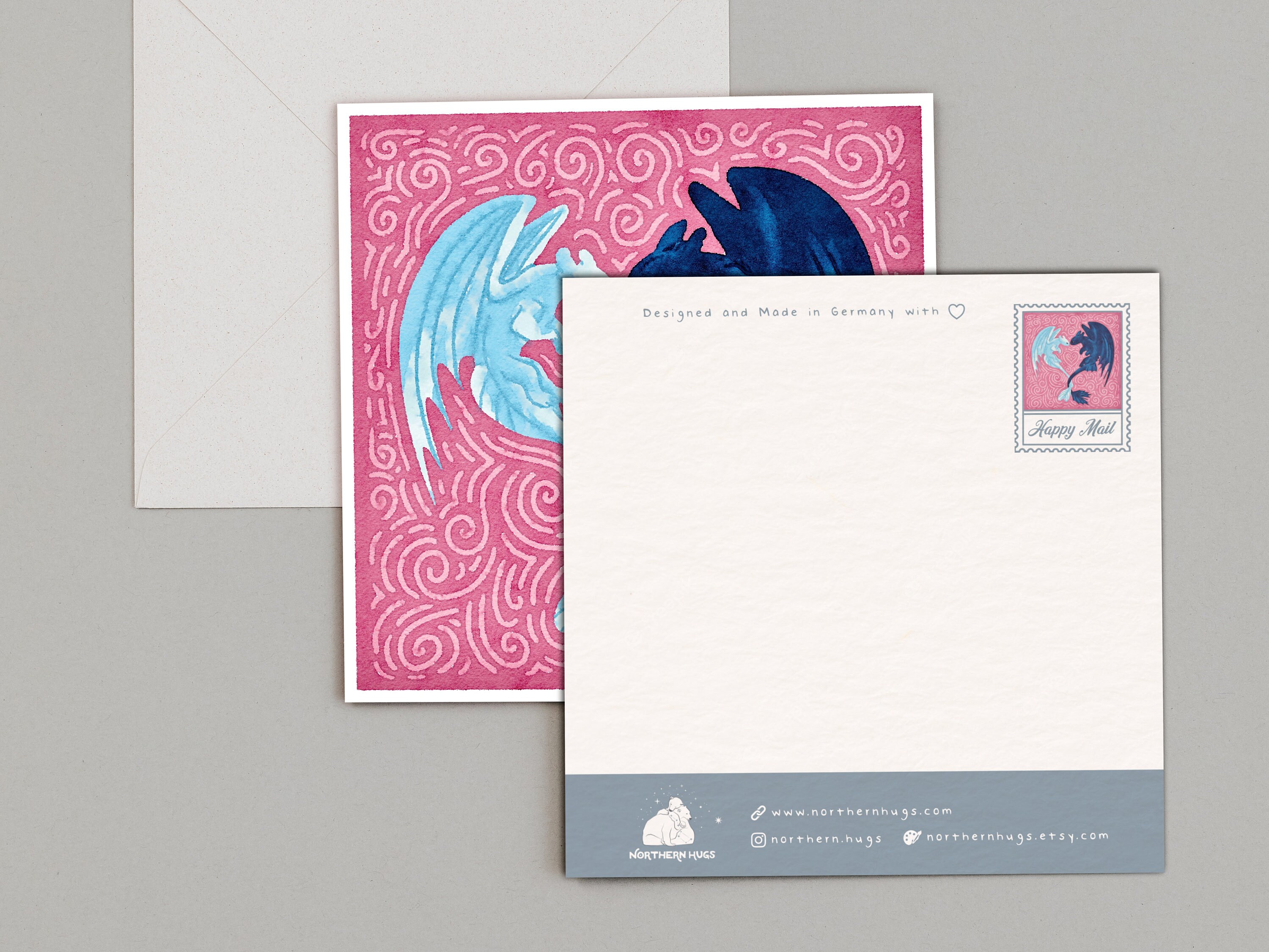 How to Train Your Dragon Mini Print Postcard Greeting Card Valentines ...