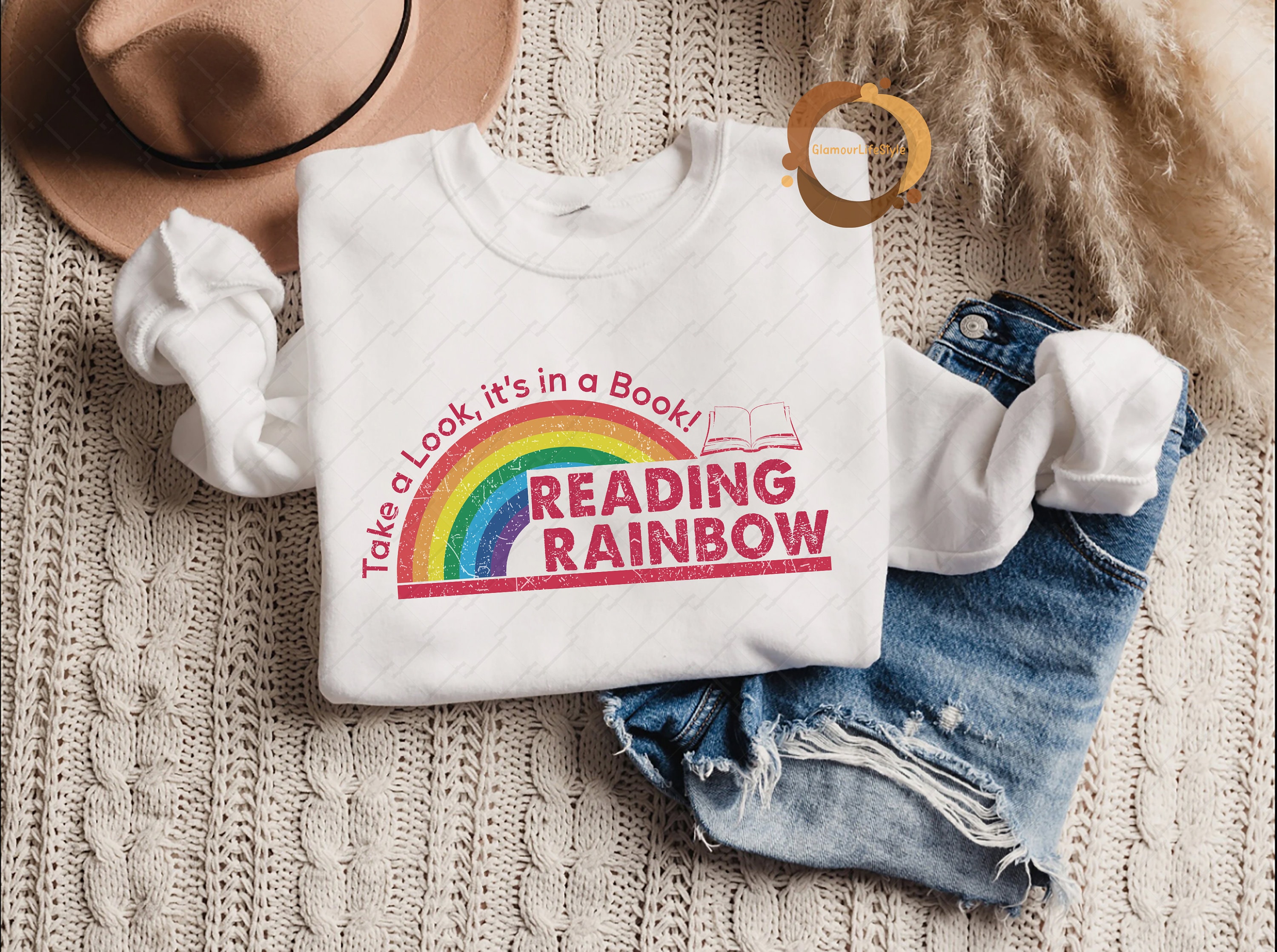 Reading Rainbow Png/ Reading Book Digital Download/ Take a Etsy