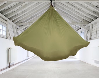 Aerial Yoga Cloth, Olive Green, Yoga Towel, Yoga Hammock, Air Yoga, Flying Yoga, Flying Pilates, Yoga in a Cloth, Aerial Silk, Yoga Hammock