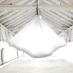 Aerial Yoga Cloth, White, Yoga Towel, Yoga Hammock, Air Yoga, Flying Yoga, Flying Pilates, Yoga in a Cloth, Aerial Silk, Yoga Hammock - from DE