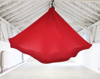 Aerial Yoga Cloth, Red, Yoga Towel, Yoga Hammock, Air Yoga, Flying Yoga, Flying Pilates, Yoga in a Cloth, Aerial Silk, Yoga Hammock - from DE