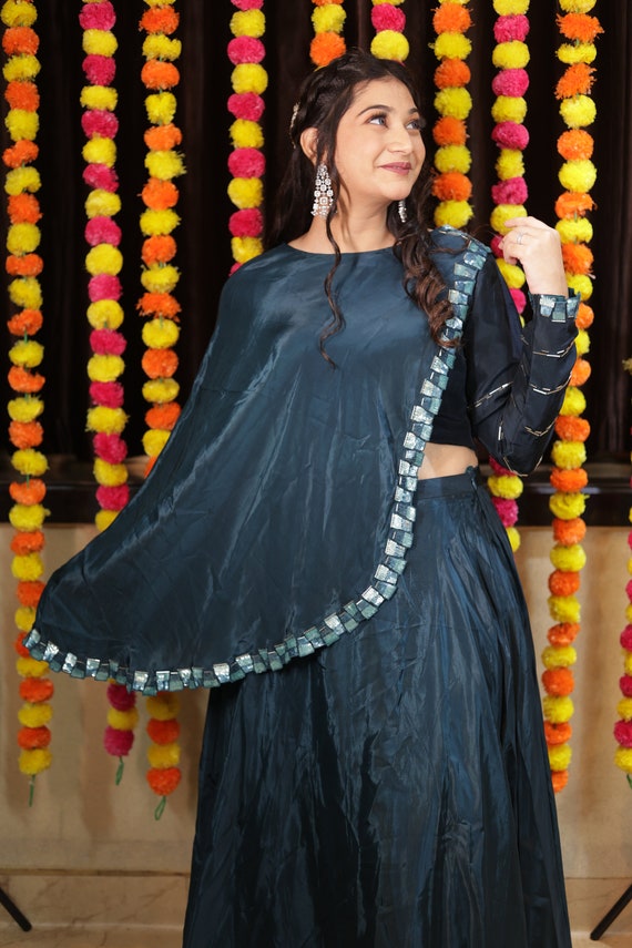 Blue mehndi dress hot sale