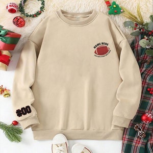 Custom Football Grandma Embroidered Sweatshirt, America Football Sweatshirt, Game Day Football Pullover Sweatshirt, Football Mom Sweatshirt
