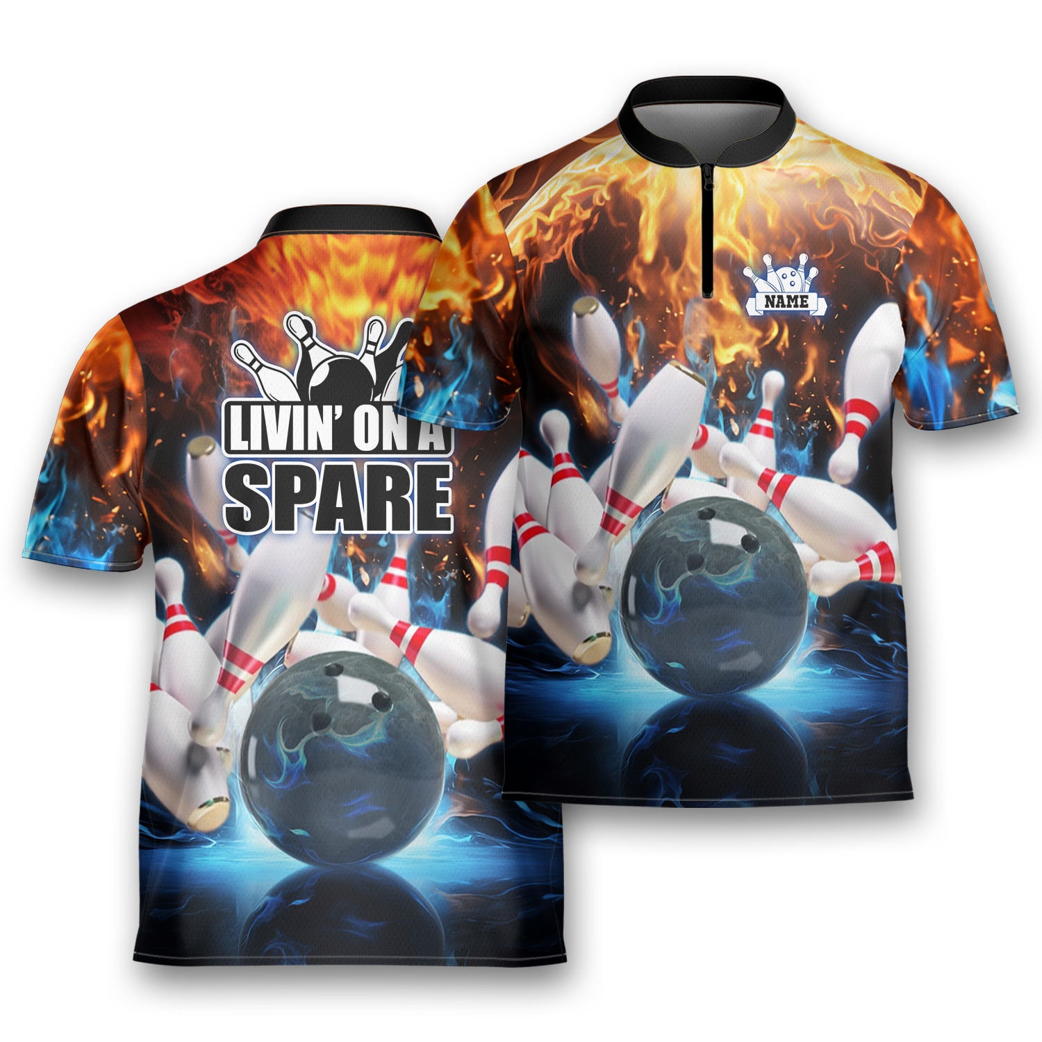 Discover Personalized Living On A Spare Bowling Jersey Bowling Hawaiian Shirt Bowling Shirt For Men Bowling Team Shirt Bowlers Gift Gift For Him
