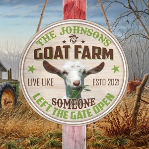 Goat Farm Sign, Farm House Wooden Sign, Goat Ranch Metal Sign, Custom Goat Sign, Goat Metal Sign, Metal Barn Sign, Farmhouse Sign