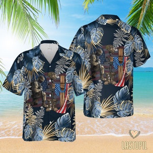 Personalized Veteran Never Forget Hawaiian Shirt, Soldier Tropical Shirt, Army Dad Gift, Gift For Veterans, Veterans Day Gift, Camo Pattern