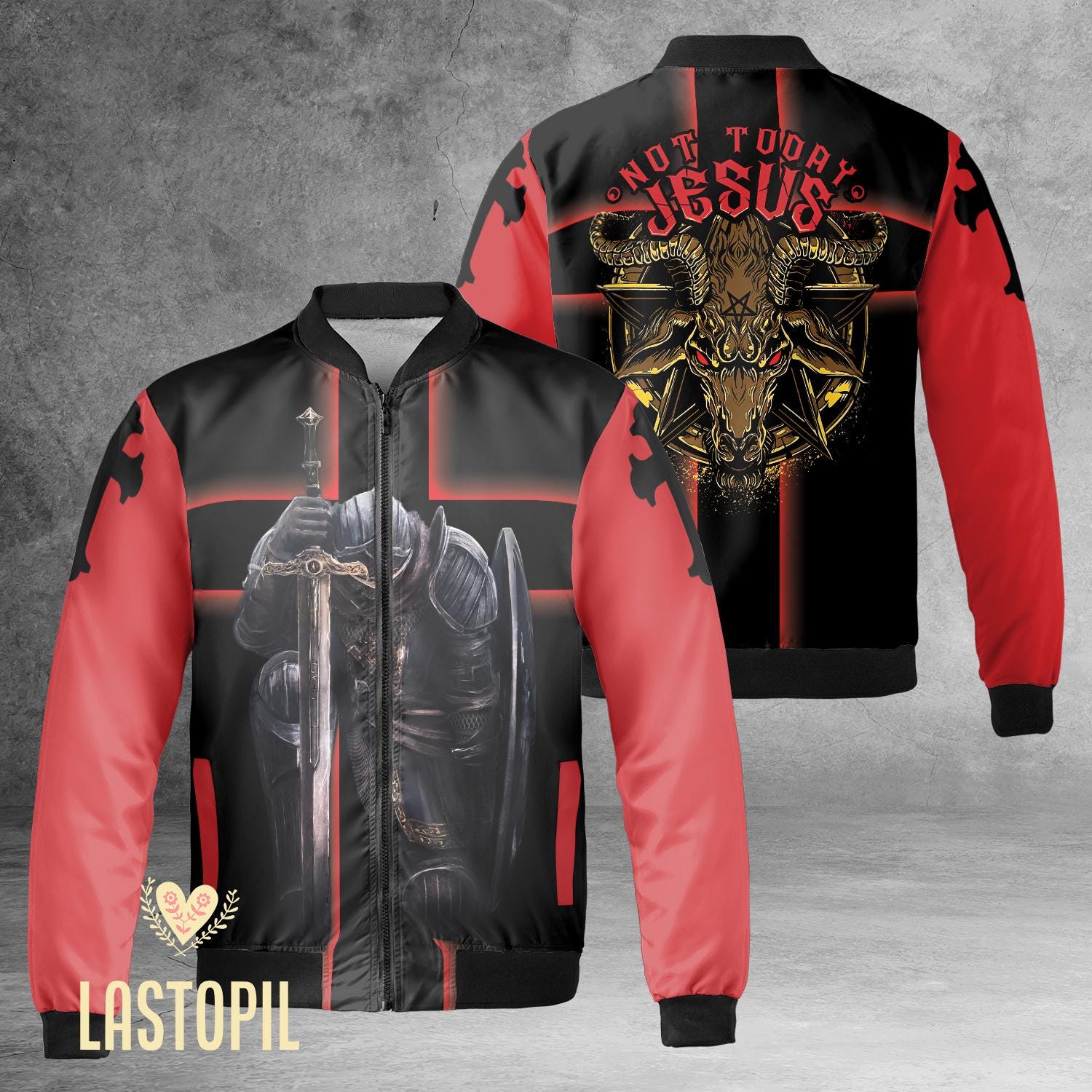 Not Today Jesus Bomber Jacket, Christian Baseball Jacket, Jesus Jacket ...