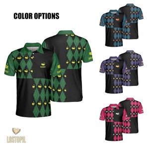 Personalized Golf Swing Polo Shirt All Over Print Golf Polo Shirt Gifts For Golfers Golf Team Dad, Grandpa Men&#39;s Golf Shirts
