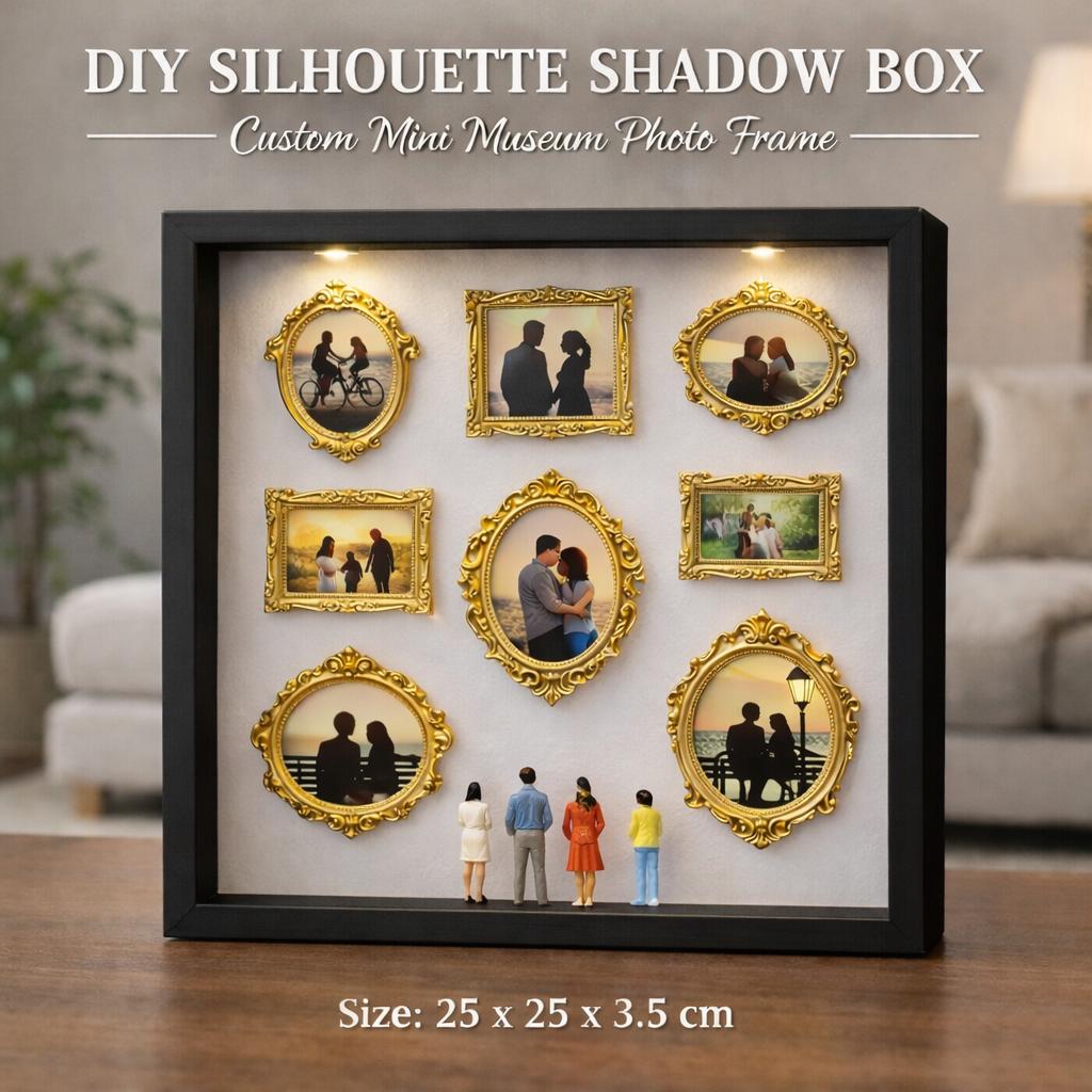 DIY Silhouette Shadow Box – Custom Mini Museum Photo Frame DIY Silhouette Shadow Box – Custom Mini Museum Photo Frame