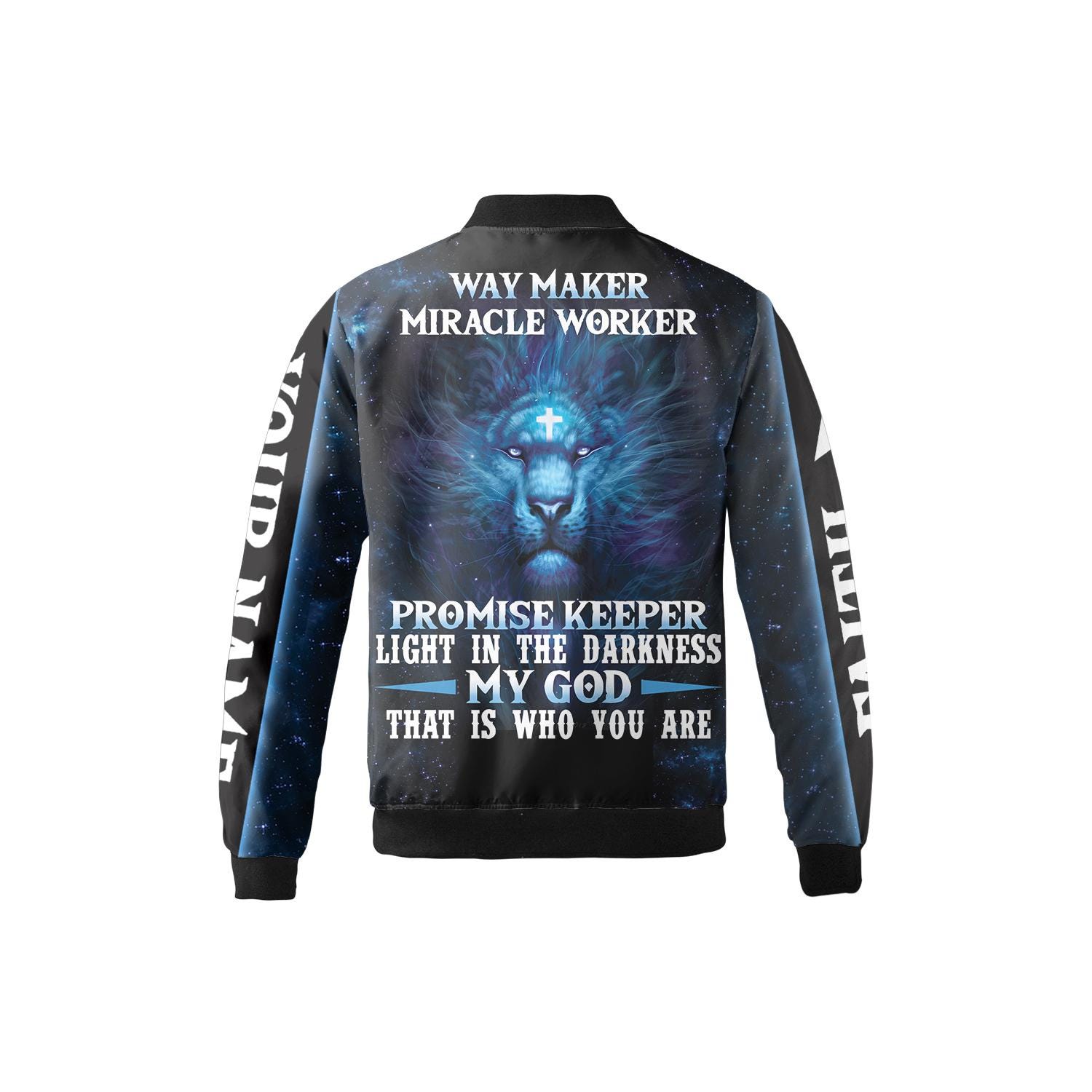 God is My Savior Bomber Jacket, Christian Baseball Jacket, Faith 