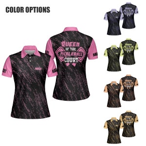 Personalized Queen Of The Pickleball Court Polo Shirt All Over Print Pickleball Women Polo Shirt Gifts For Pickleball Player Pickleball Girl