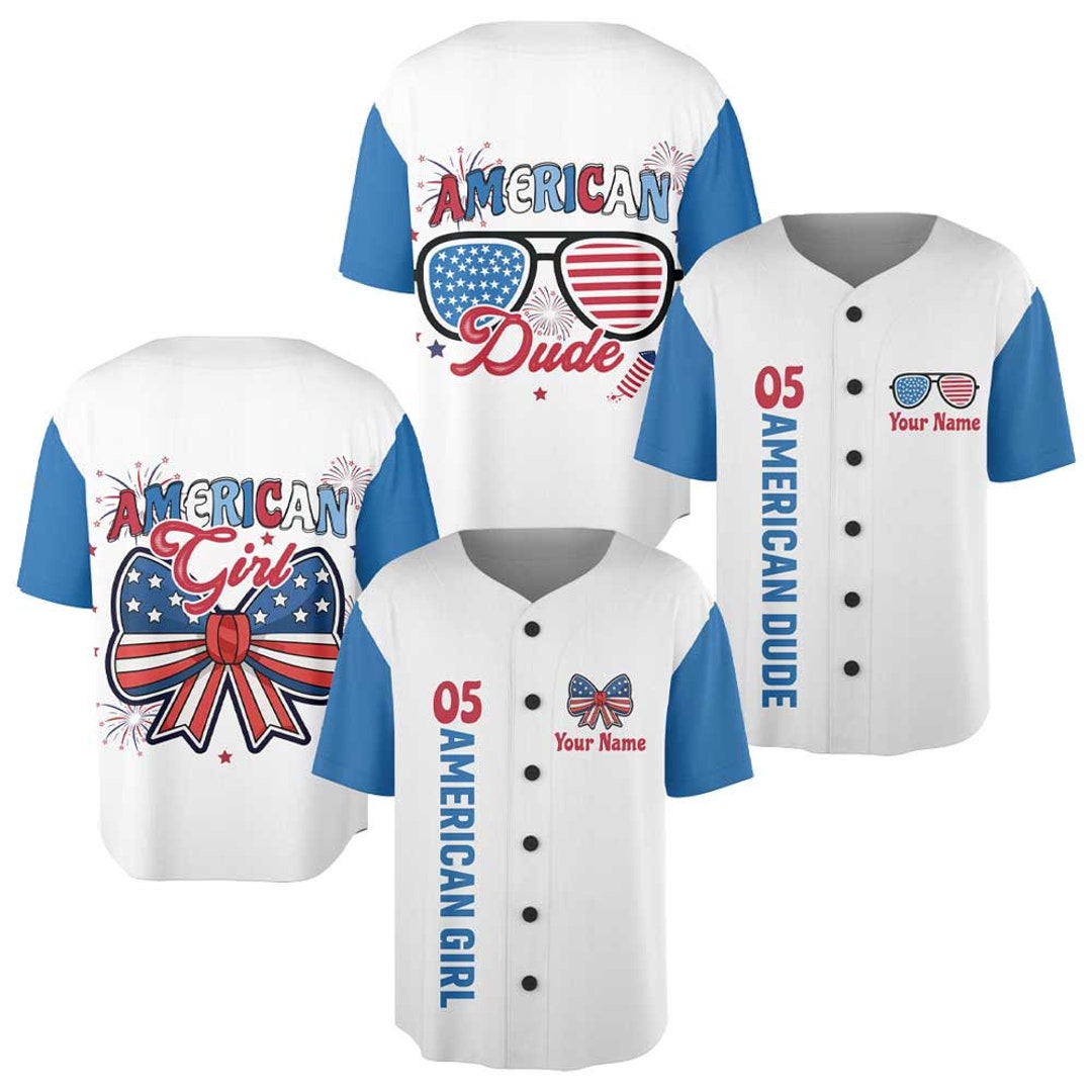 Stripes Fourth Of July Baseball Jerseys 4th Of July Toddler Boy